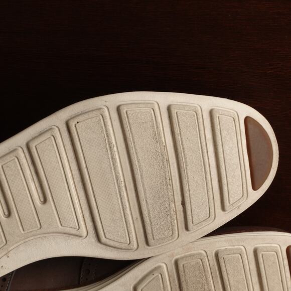 Cole Haan Oxfords Mens SZ 8.5M Gray Brown Grand OS Leather Wingtip Dress Shoes - Picture 13 of 15